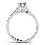 14K White Gold Round Prong Set Style Solitaire Diamond Engagement Ring (1/2 ct. tw.)