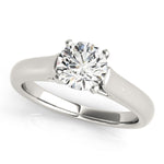 14K White Gold Round Cut Cathedral Design Solitaire Diamond Engagement Ring (1 ct. tw.)