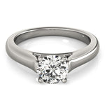 14K White Gold Round Cut Cathedral Design Solitaire Diamond Engagement Ring (1 ct. tw.)