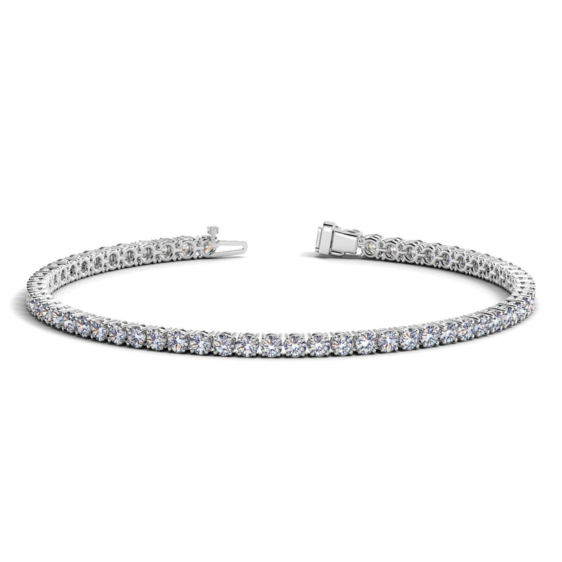 14K White Gold Round Diamond Tennis Bracelet (4 ct. tw.)