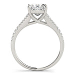 14K White Gold Princess Cut Split Shank Diamond Engagement Ring (1 1/8 ct. tw.)