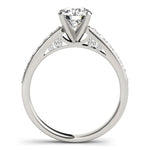 14K White Gold Single Row Prong Set Round Diamond Engagement Ring (1 3/8 ct. tw.)