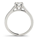 14K White Gold Graduated Single Row Round Diamond Engagement Ring (1 1/3 ct. tw.)