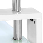 2 Tier Coffee Table Glass Stainless Steel - Pay 50% deposit & we deliver