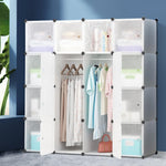 16 Cube Portable Storage Cabinet Wardrobe - White