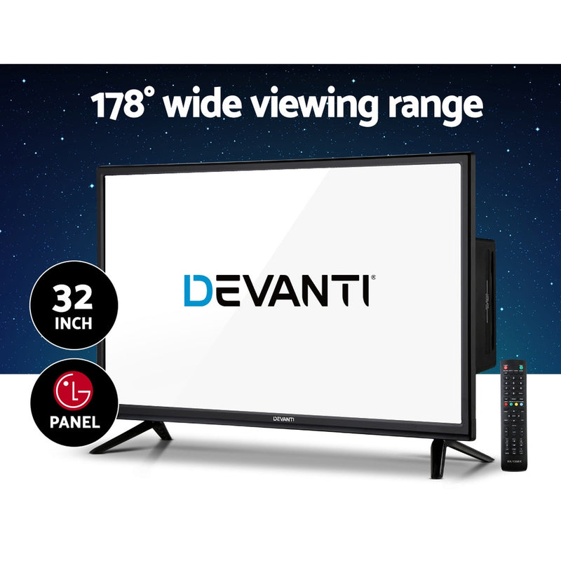 Devanti LED TV 32 Inch 32" Digital Built-In DVD - Pay 50% deposit and we deliver