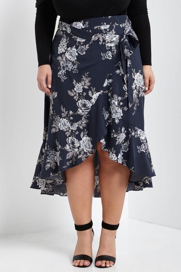 Niki Ruffle Midi Skirt