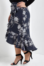Niki Ruffle Midi Skirt