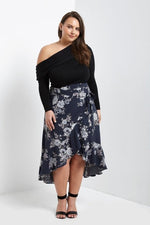 Niki Ruffle Midi Skirt