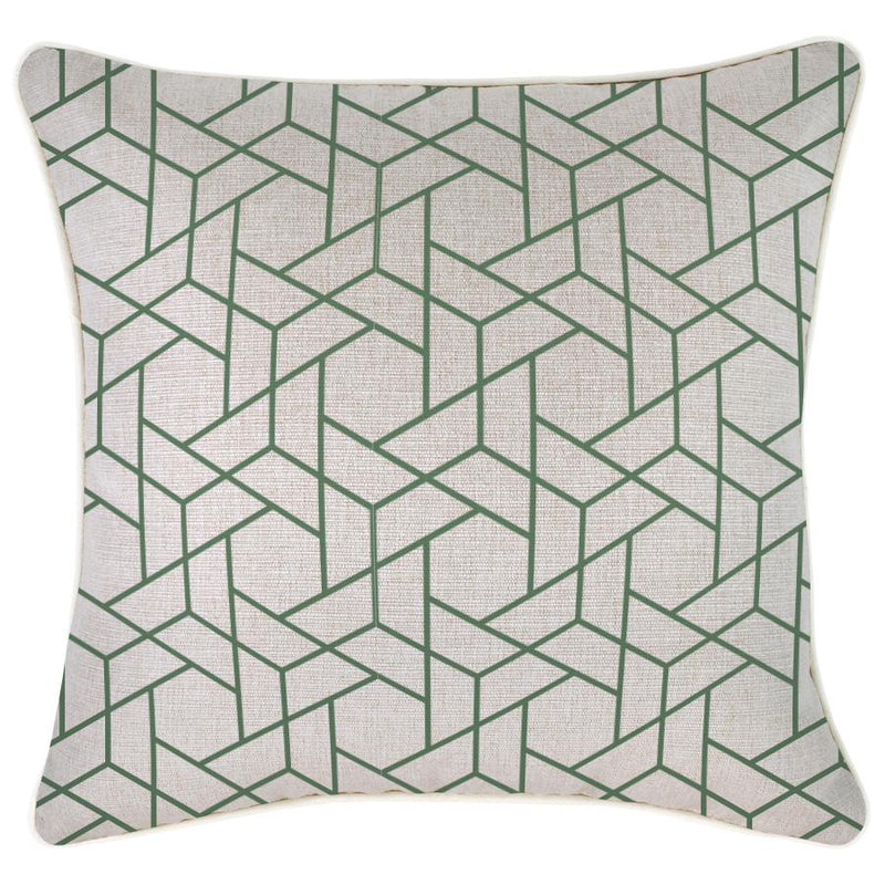 Cushion Cover-With Piping-Milan Green-45cm x 45cm