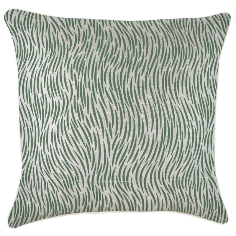 Cushion Cover-With Piping-Wild Green-60cm x 60cm