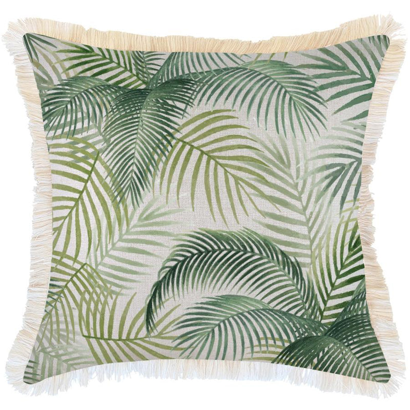 Cushion Cover-Coastal Fringe-Seminyak Green-60cm x 60cm