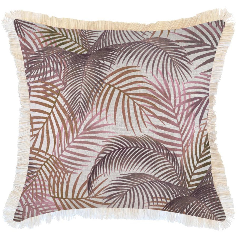 Cushion Cover-Coastal Fringe-Seminyak Rose-60cm x 60cm