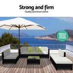 7PC Sofa Set Outdoor Furniture Lounge Setting Wicker Couches