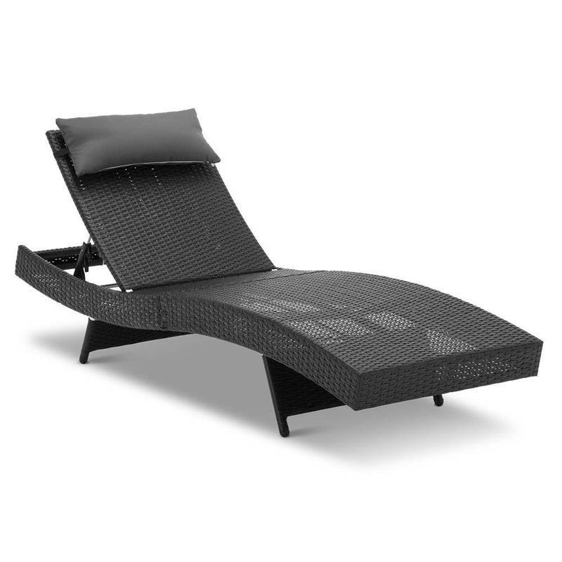 Gardeon Set of 2 Outdoor Wicker Sun Lounges