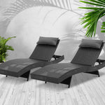 Gardeon Set of 2 Outdoor Wicker Sun Lounges