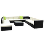 12PC Sofa with Storage Cover Wicker - Pay 50% deposit & we deliver