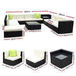 12PC Sofa with Storage Cover Wicker - Pay 50% deposit & we deliver