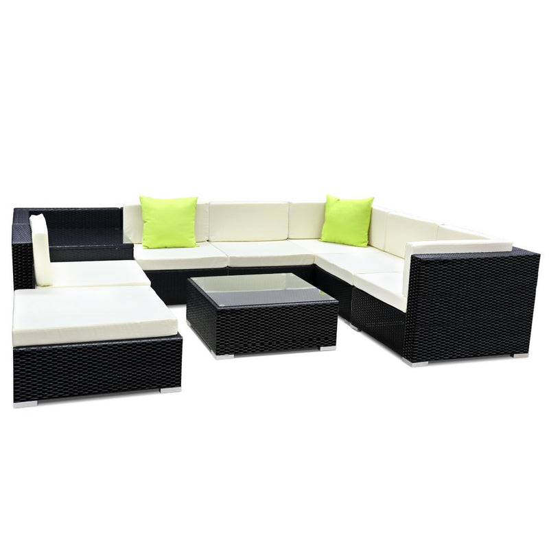 9PC Sofa Set Wicker Lounge - Pay 50% deposit & we deliver