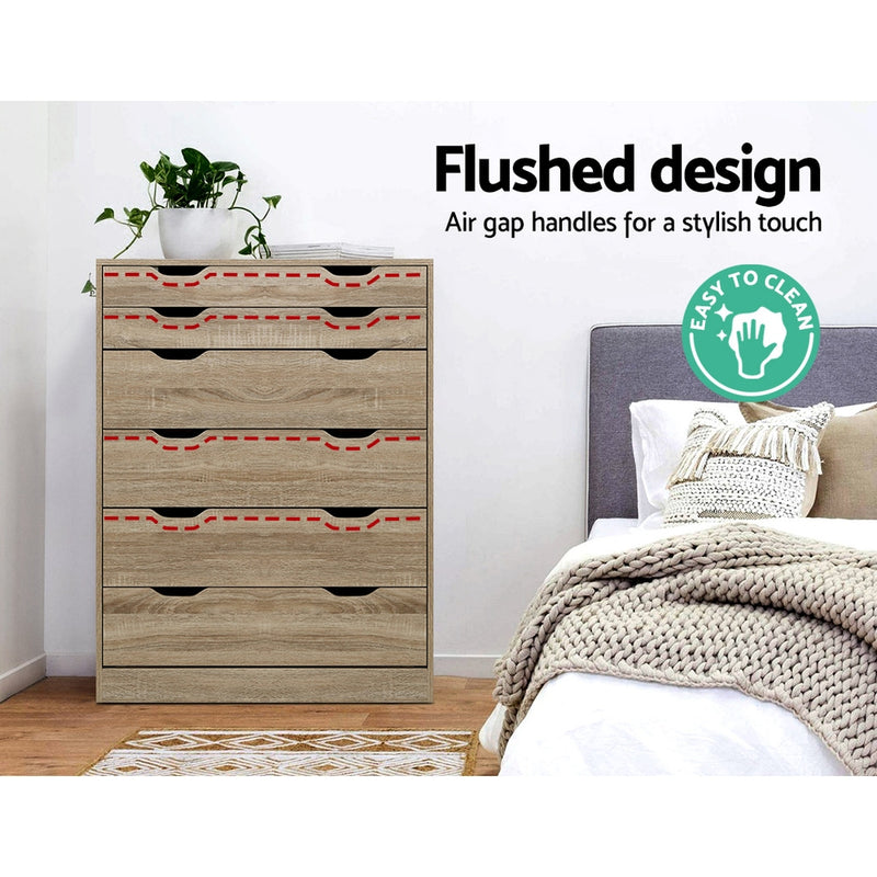 6 Chest of Drawers Tallboy Dresser - Pay 50% deposit & we deliver