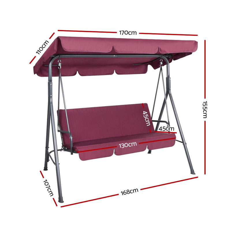 Swing Chair Hammock 3 Seater Canopy - Pay 50% deposit & we deliver