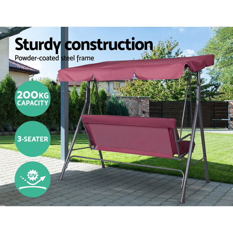 Swing Chair Hammock 3 Seater Canopy - Pay 50% deposit & we deliver