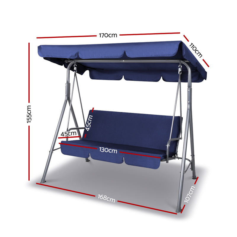 Canopy Swing Chair - Navy - Pay 50% deposit & we deliver