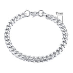 Unisex Simple 3-11mm Cuban Chain Bracelets