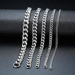 Unisex Simple 3-11mm Cuban Chain Bracelets