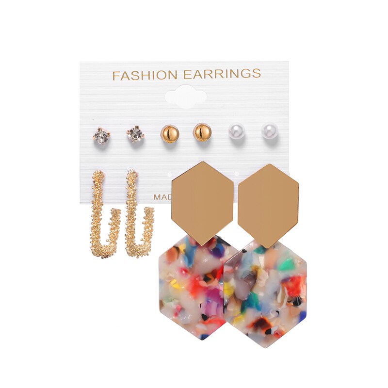 Acrylic Earrings For Women Bohemian Earrings Set