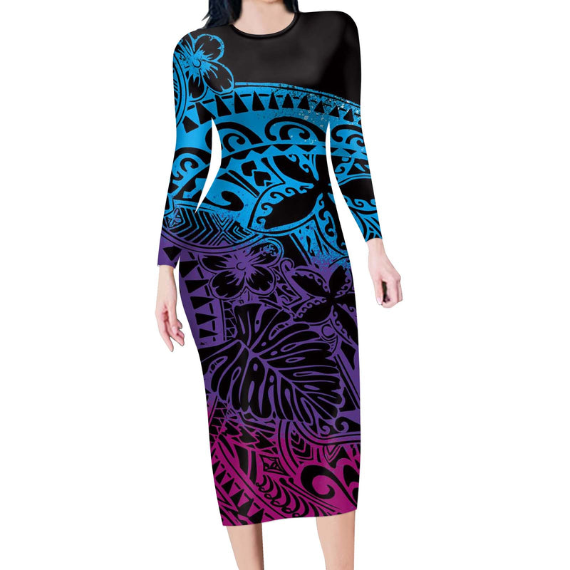 Beautiful Maxi Bodycon Women's Evening Dresses Long Sleeve