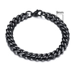 Unisex Simple 3-11mm Cuban Chain Bracelets