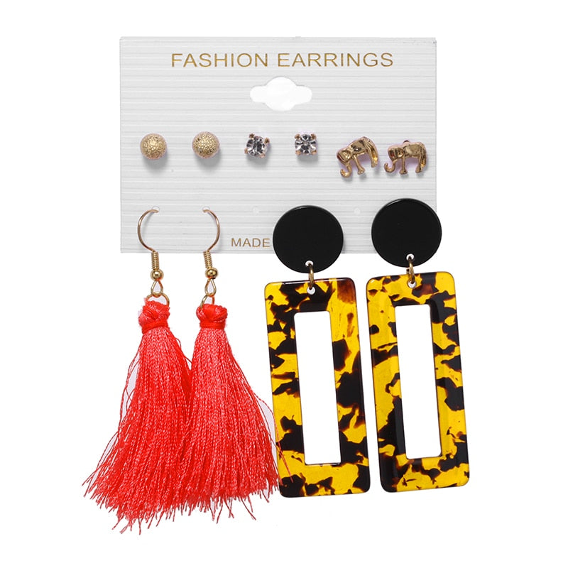 Acrylic Earrings For Women Bohemian Earrings Set