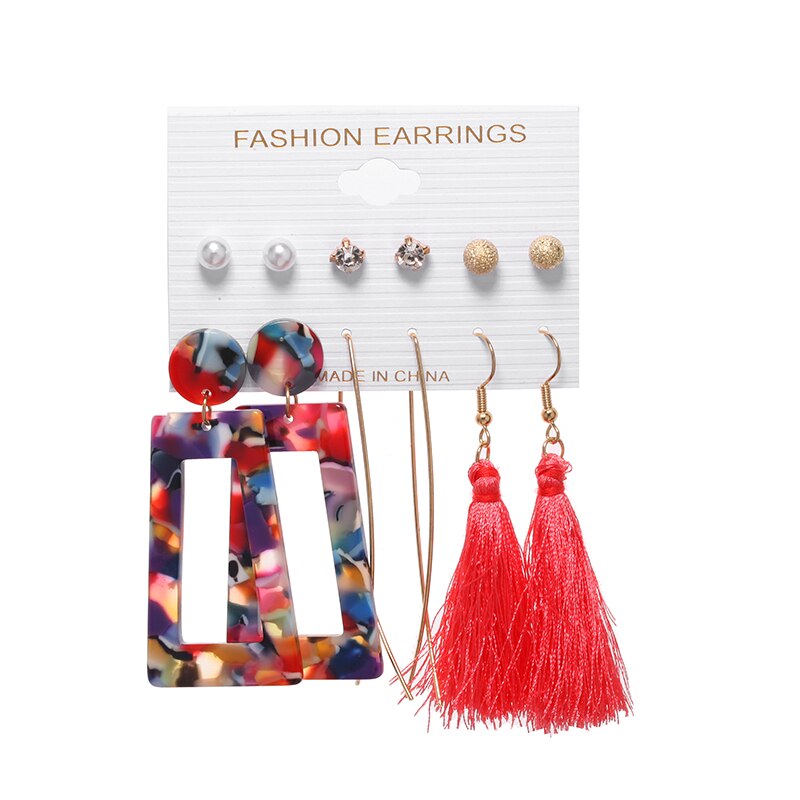 Acrylic Earrings For Women Bohemian Earrings Set