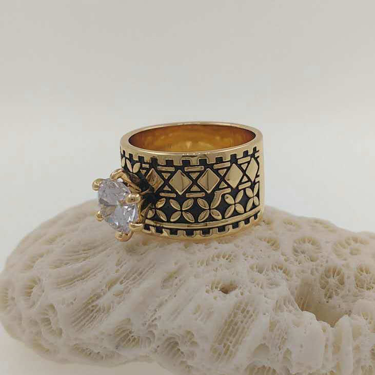 Hawaiian Samoan tribal pearl ring