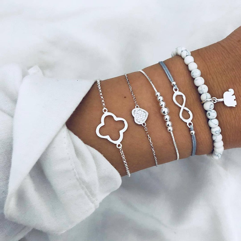 30 Styles Bohemian Bracelet Set For women