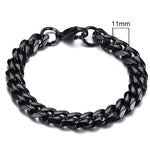 Unisex Simple 3-11mm Cuban Chain Bracelets