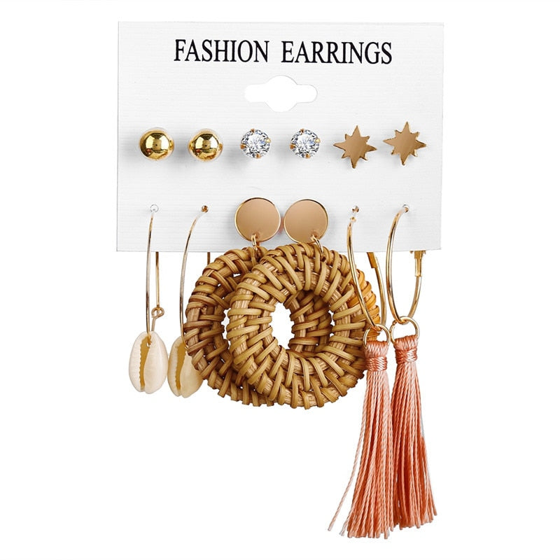 17KM Bohemian Tassel Earrings For Women