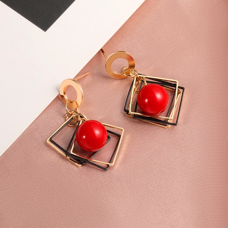 New Fashion Round Dangle Drop Earrings