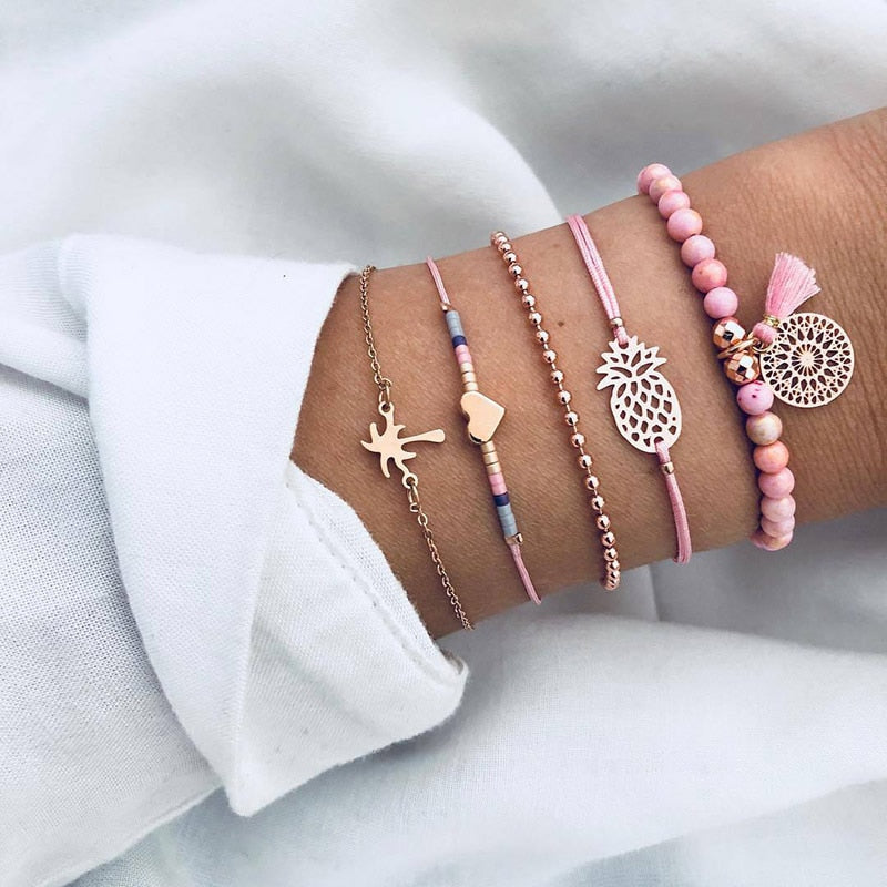 30 Styles Bohemian Bracelet Set For women