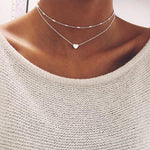 Vintage Multilayer Crystal Pendant Necklace