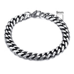 Unisex Simple 3-11mm Cuban Chain Bracelets