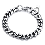 Unisex Simple 3-11mm Cuban Chain Bracelets