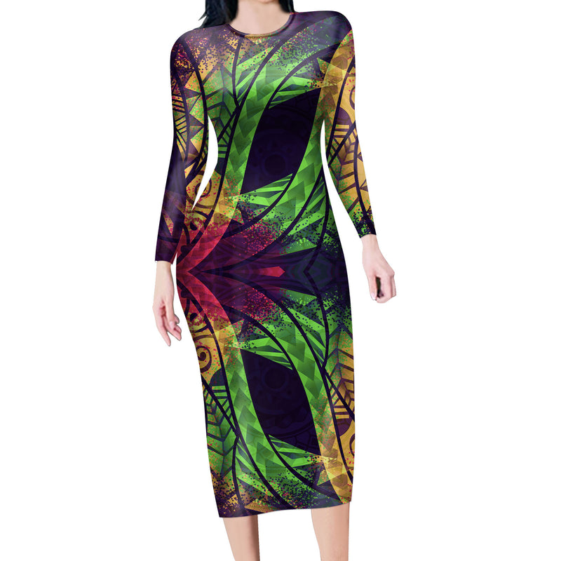 Beautiful Maxi Bodycon Women's Evening Dresses Long Sleeve