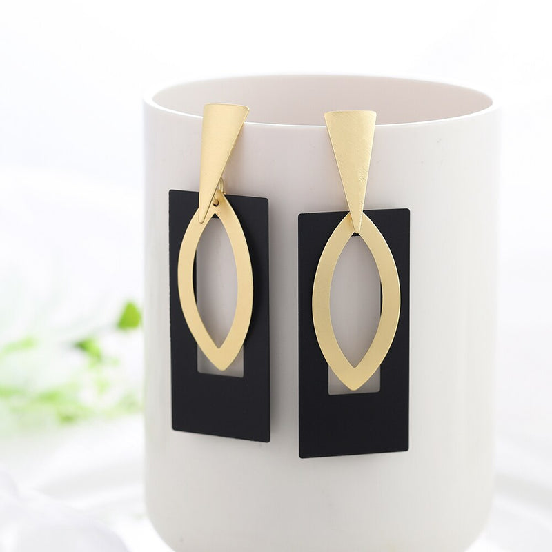 Summer Style Golden Drop Earrings For Women