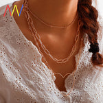 Vintage Multilayer Crystal Pendant Necklace