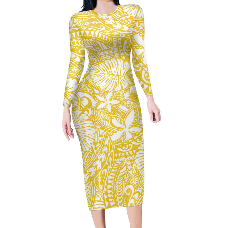 Beautiful Maxi Bodycon Women's Evening Dresses Long Sleeve