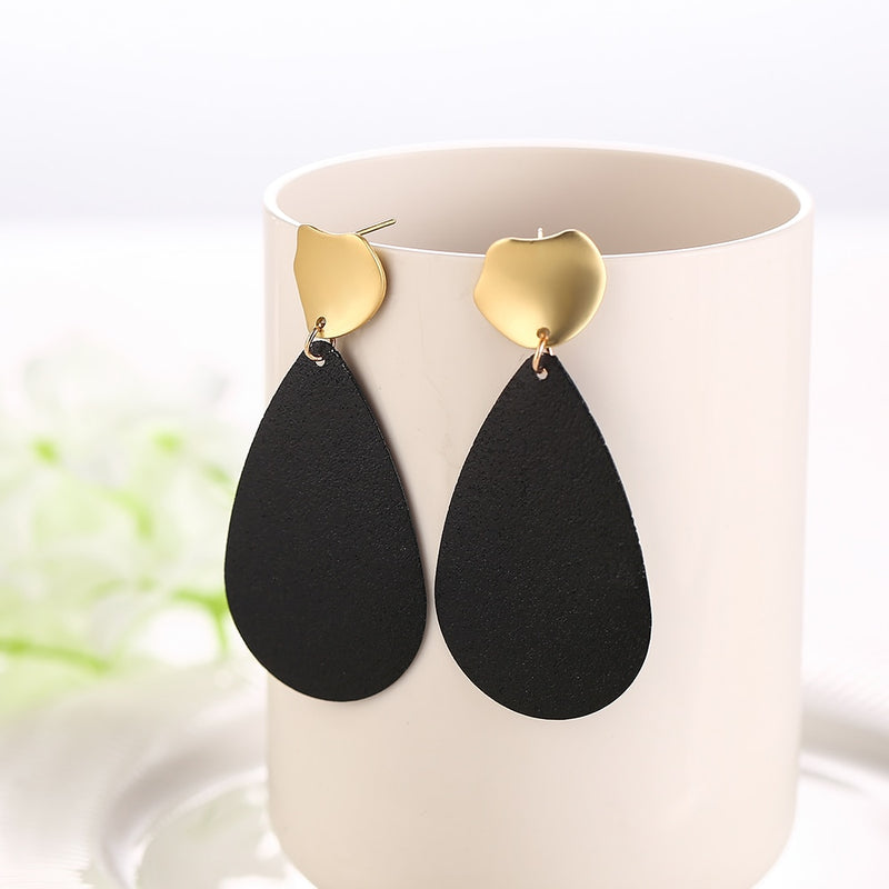 Summer Style Golden Drop Earrings For Women