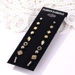 12 Pairs Flower Women'S Earrings Set Pearl Crystal Stud