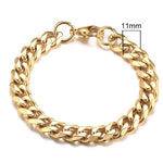 Unisex Simple 3-11mm Cuban Chain Bracelets